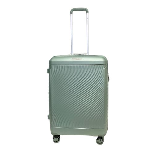 Чемодан средний Snowball 49703 из полипропилена 68+13 л 65×46×25 см Зеленый