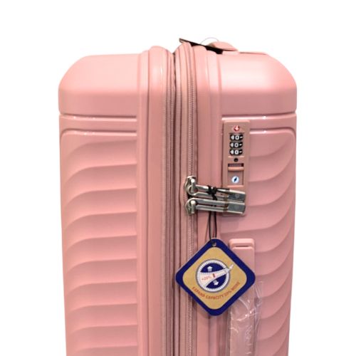 Чемодан большой Snowball Snowball 49703 из полипропилена 105+18 л 76×51×30 см Розовое золото