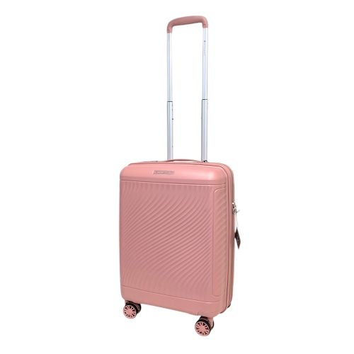 Чемодан маленький Snowball 49703 из полипропилена 36+9 л 55×39×22 см Розовое золото