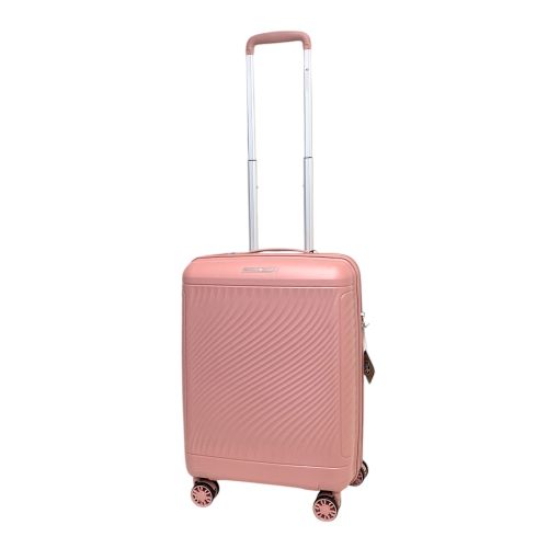 Чемодан маленький Snowball 49703 из полипропилена 36+9 л 55×39×22 см Розовое золото