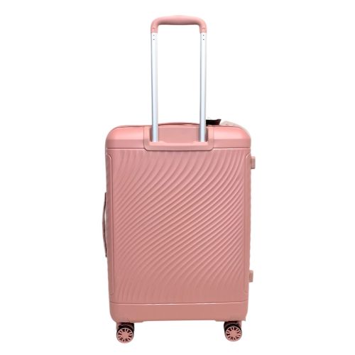 Чемодан средний Snowball 49703 из полипропилена 68+13 л 65×46×25 см Розовое золото