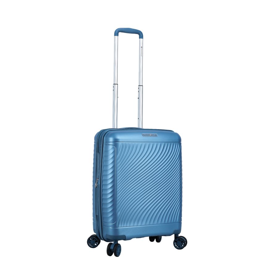 Чемодан маленький Snowball 49703 из полипропилена 36+9 л 55×39×22 см Синий