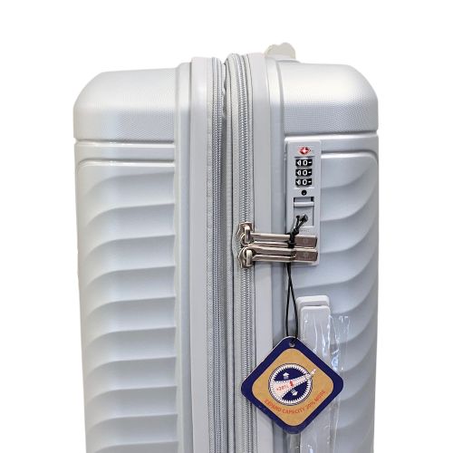 Чемодан большой Snowball Snowball 49703 из полипропилена 105+18 л 76×51×30 см Серебряный