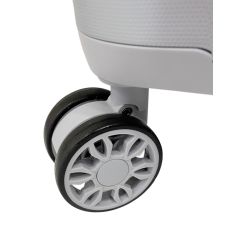 Чемодан маленький Snowball 49703 из полипропилена 36+9 л 55×39×22 см Серебряный