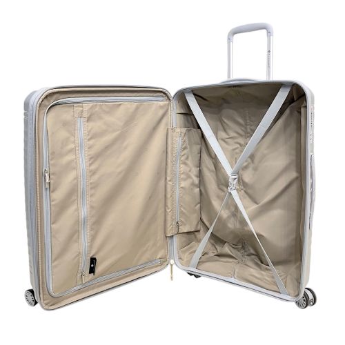 Чемодан маленький Snowball 49703 из полипропилена 36+9 л 55×39×22 см Серебряный