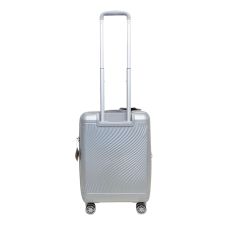 Чемодан маленький Snowball 49703 из полипропилена 36+9 л 55×39×22 см Серебряный