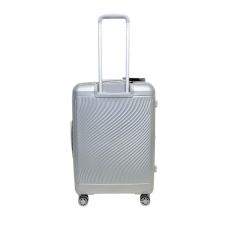 Чемодан средний Snowball 49703 из полипропилена 68+13 л 65×46×25 см Серебряный