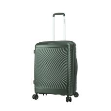Чемодан средний Snowball 49703 из полипропилена 68+13 л 65×46×25 см Темно-зеленый