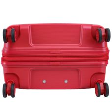 Чемодан маленький Snowball 49703 из полипропилена 36+9 л 55×39×22 см Красный