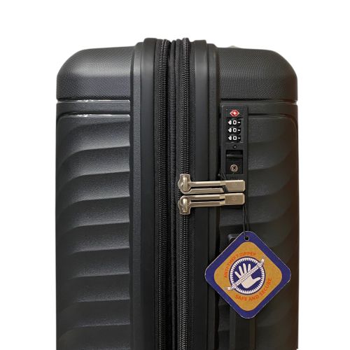 Чемодан маленький Snowball 49703 из полипропилена 36+9 л 55×39×22 см Чёрный