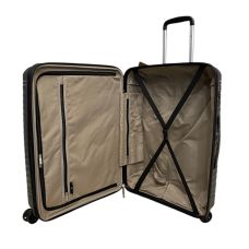 Чемодан средний Snowball 49703 из полипропилена 68+13 л 65×46×25 см Чёрный