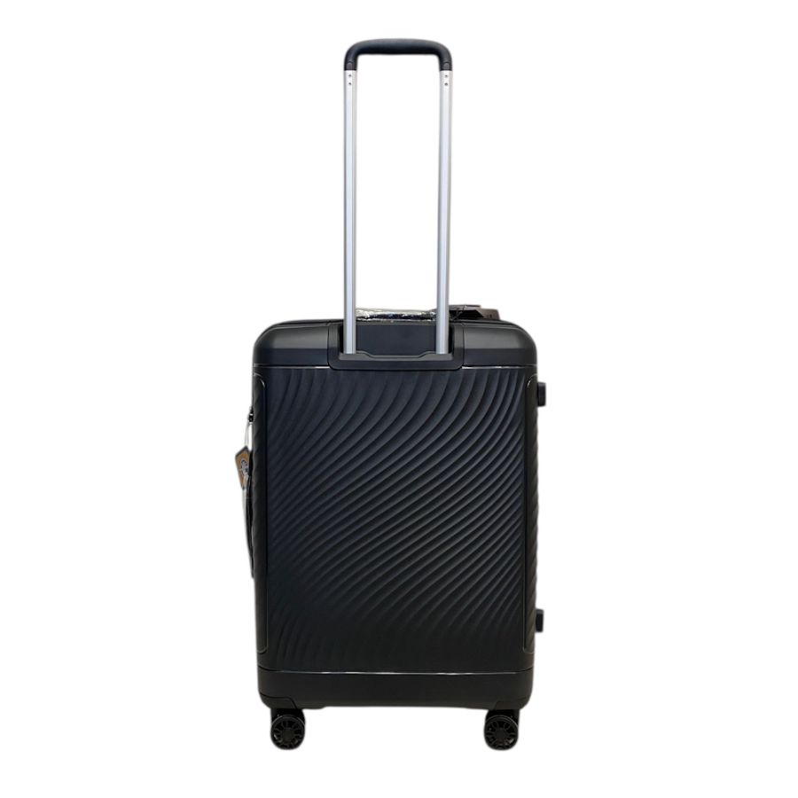 Чемодан средний Snowball 49703 из полипропилена 68+13 л 65×46×25 см Чёрный