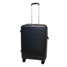 Чемодан средний Snowball 49703 из полипропилена 68+13 л 65×46×25 см Чёрный