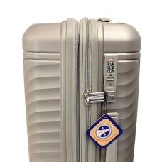 Чемодан маленький Snowball 49703 из полипропилена 36+9 л 55×39×22 см Шампань