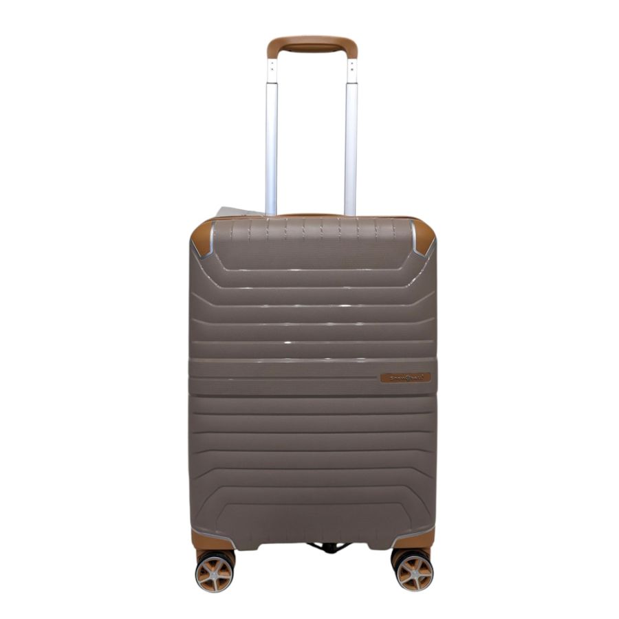 Чемодан маленький Snowball 59103 из полипропилена 38 л 55×37×21 см Шампань