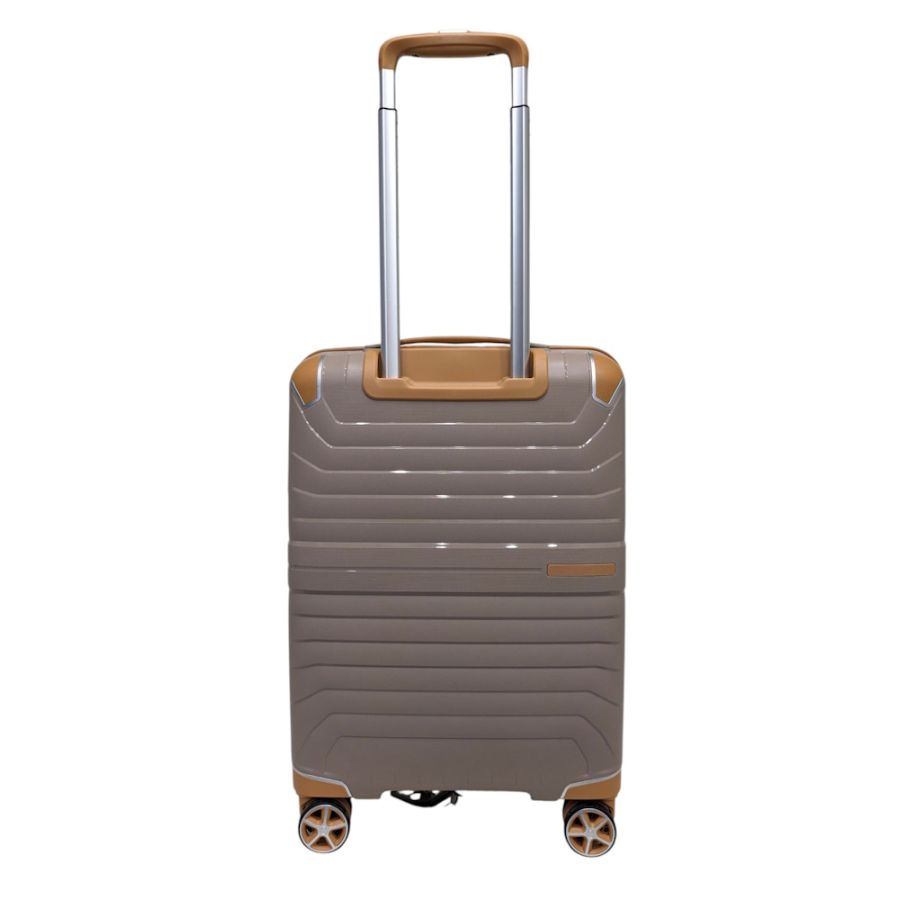 Чемодан маленький Snowball 59103 из полипропилена 38 л 55×37×21 см Шампань