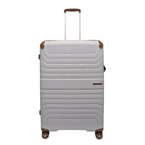 Чемодан Snowball 59103 большой 110+18 л TSA Полипропилен Кремовый