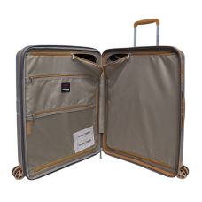 Чемодан маленький Snowball 59103 из полипропилена 38 л 55×37×21 см Серый