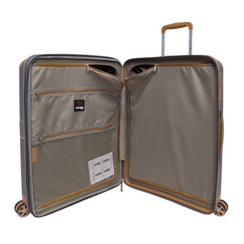 Чемодан маленький Snowball 59103 из полипропилена 38 л 55×37×21 см Серый