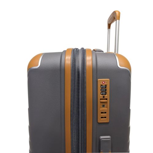 Чемодан маленький Snowball 59103 из полипропилена 38 л 55×37×21 см Серый