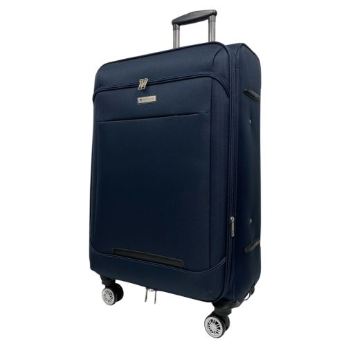 Чемодан Worldline Airtex 621 большой 110 л Полиэстер Темно-синий