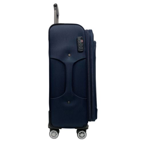 Чемодан Worldline Airtex 621 большой 110 л Полиэстер Темно-синий