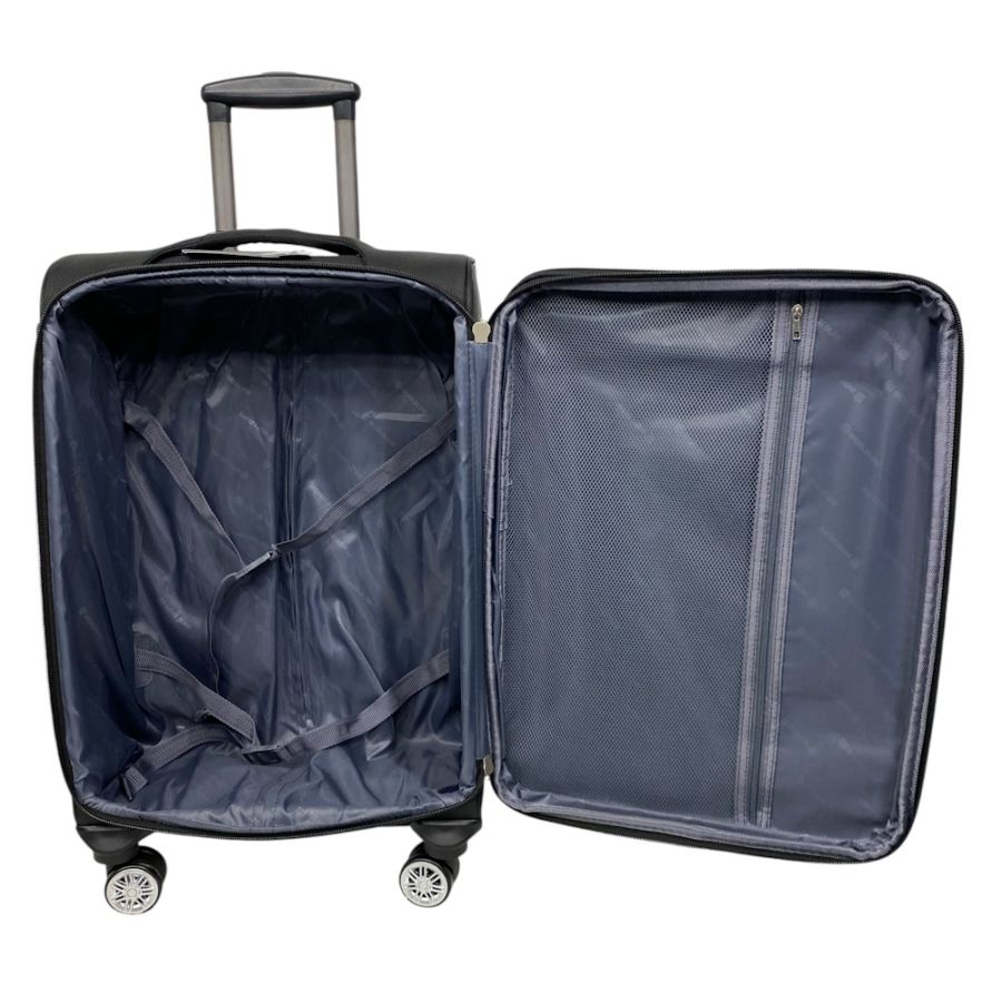 Чемодан Worldline Airtex 621 из полиэстера средний Черный