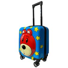 Детский чемодан D01 Blue Bear mini XS поликарбонат-ABS 45x38x27 см Синий