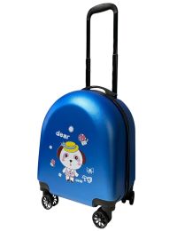 Детский чемодан D01 Blue Pup mini XS поликарбонат-ABS 46x34x23 см