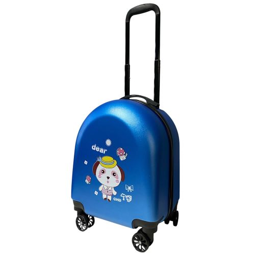 Детский чемодан D01 Blue Pup mini XS поликарбонат-ABS 46x34x23 см