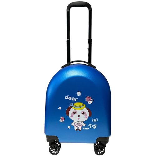 Детский чемодан D01 Blue Pup mini XS поликарбонат-ABS 46x34x23 см