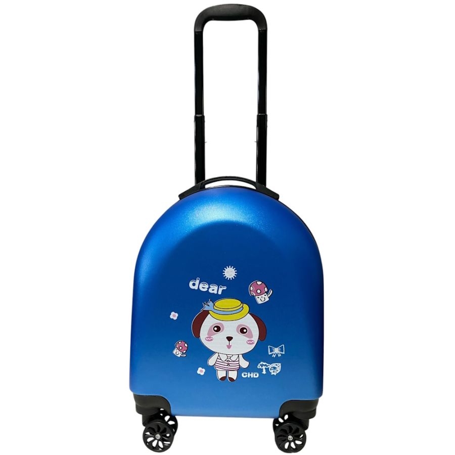 Детский чемодан D01 Blue Pup mini XS поликарбонат-ABS 46x34x23 см