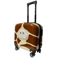 Детский чемодан D01 Cow mini XS поликарбонат-ABS 42x40x23 см