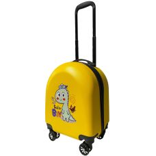 Детский чемодан D01 Yellow Dino mini XS поликарбонат-ABS 46x34x23 см Желтый