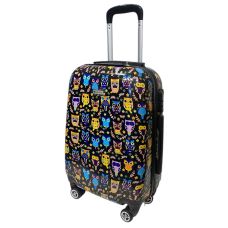Чемодан Worldline Airtex 809 Black Hibou поликарбонат 55×39×20 см S Разноцветный