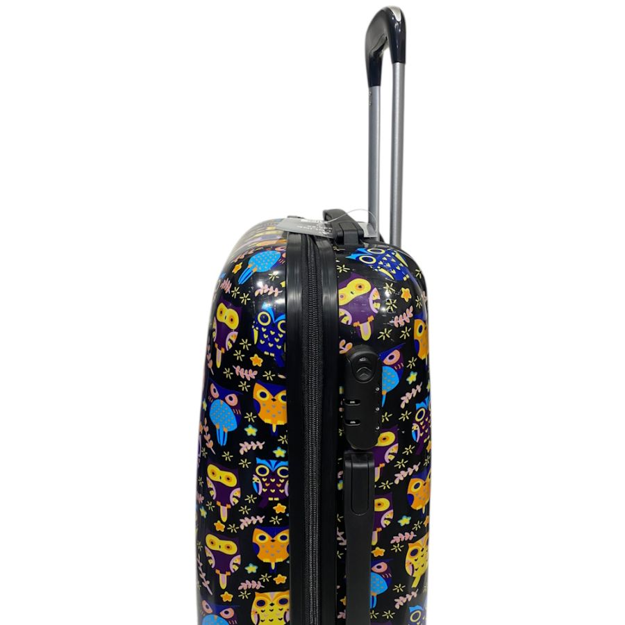 Чемодан Worldline Airtex 809 Black Hibou поликарбонат 55×39×20 см S Разноцветный