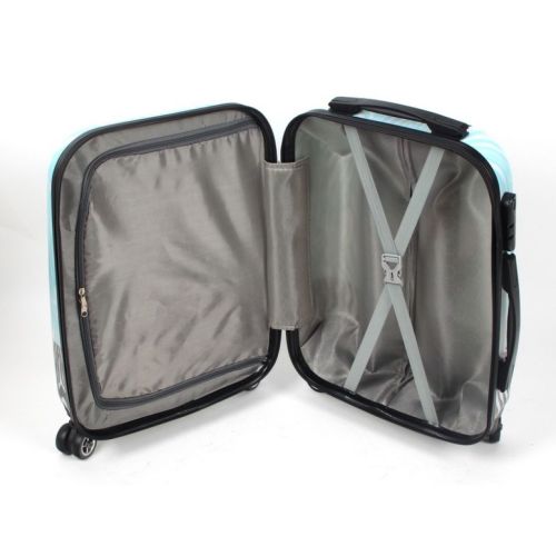 Чемодан Worldline Airtex 809 Cat поликарбонат 55×39×20 см 35 л S Голубой