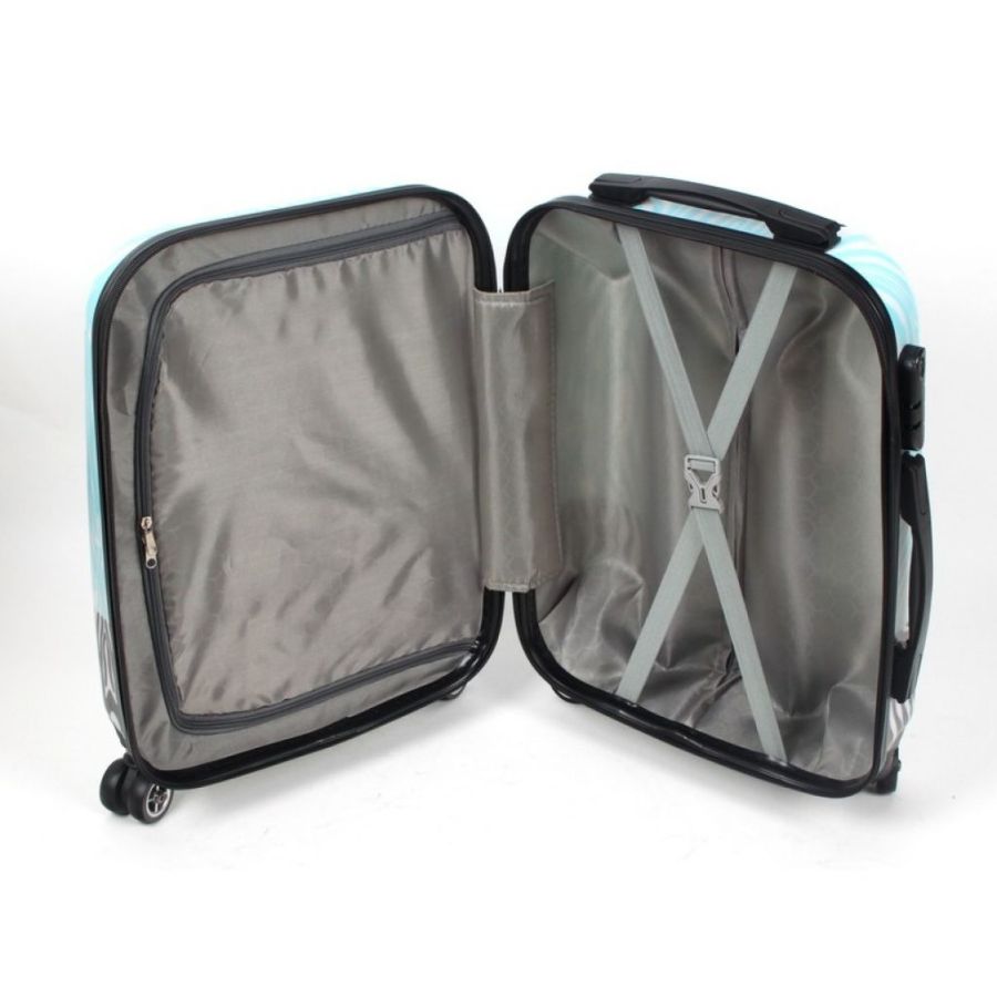 Чемодан Worldline Airtex 809 Cat поликарбонат 55×39×20 см 35 л S Голубой