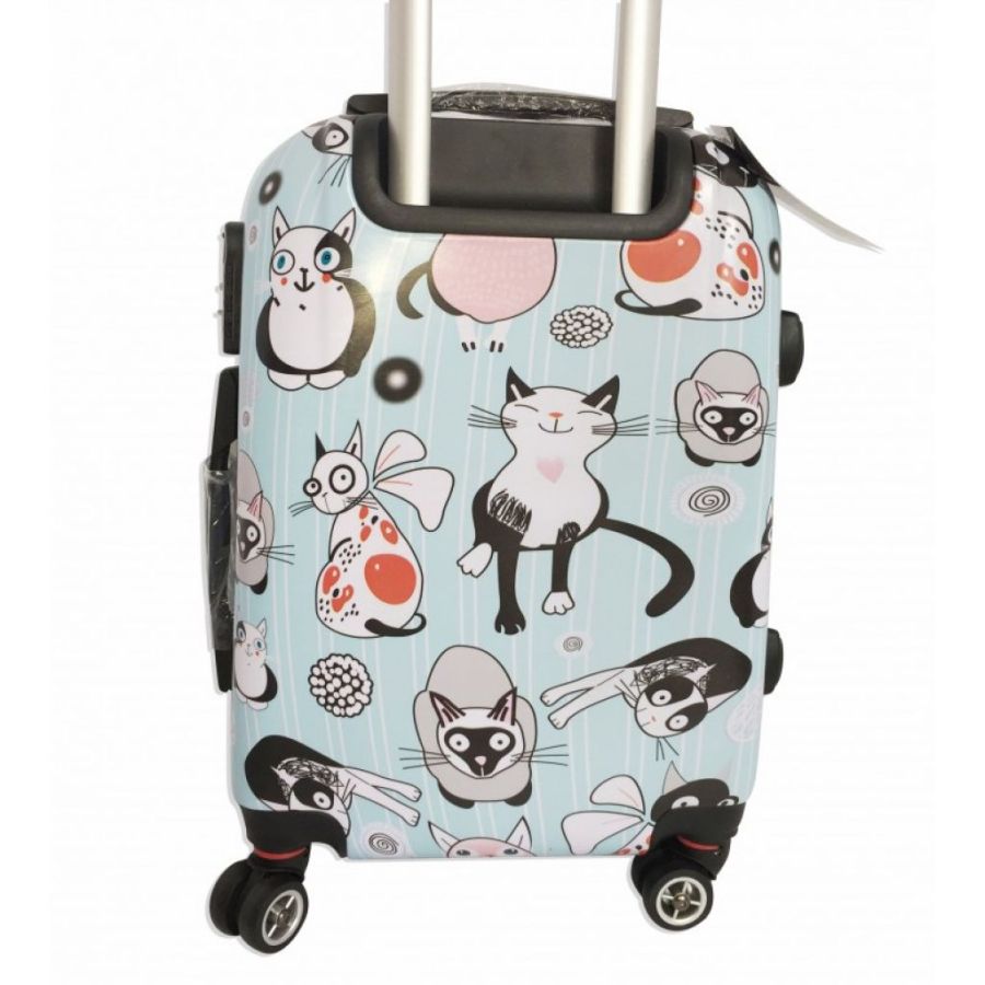 Чемодан Worldline Airtex 809 Cat поликарбонат 55×39×20 см 35 л S Голубой