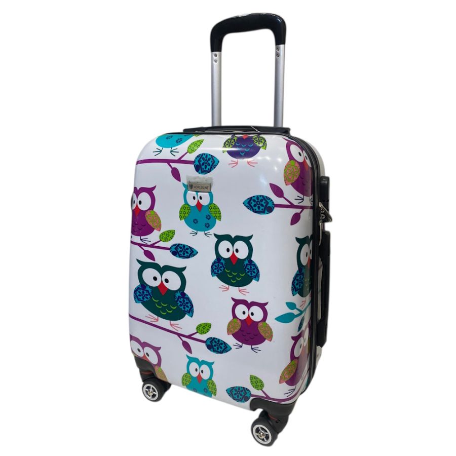 Чемодан средний Worldline Airtex 809 Hibou поликарбонат 64×45×26 см 60 л Разноцветный