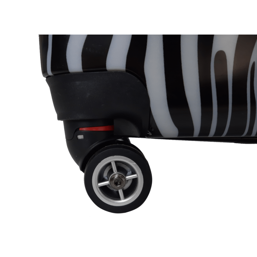 Чемодан маленький Worldline Airtex 809 Zebra поликарбонат 55×39×20 см 35 л Голубой