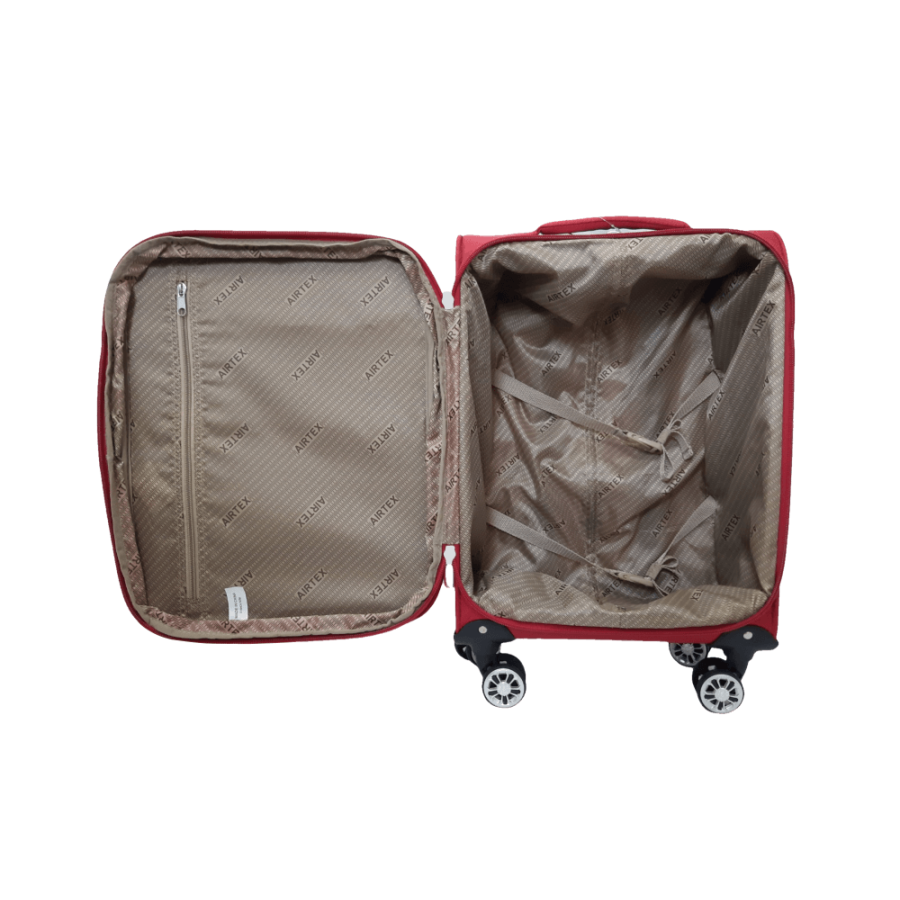 Чемодан маленький Airtex 6522 нейлон 500D 56×36×22 см 34 л Красная