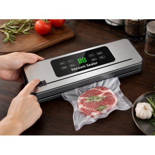 Вакууматор автоматический 120W с регулировкой температуры запайки — WET/DRY, шов 30 см