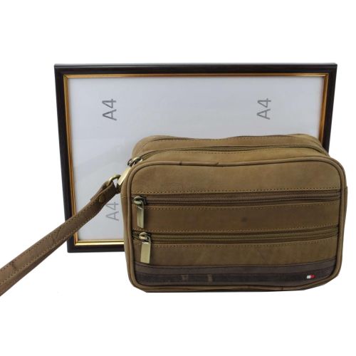 Борсетка кожаная Always Wild S32R Коричневая