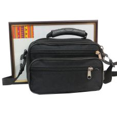 Сумка-барсетка мужская Wallaby компактная 23х17 см Черная