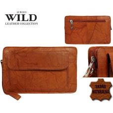 Мужская кожаная барсетка-клатч Always Wild 1264BS Рыжий
