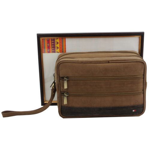 Сумка-борсетка кожаная ALWAYS WILD 9679-S1-2-R Коричневый