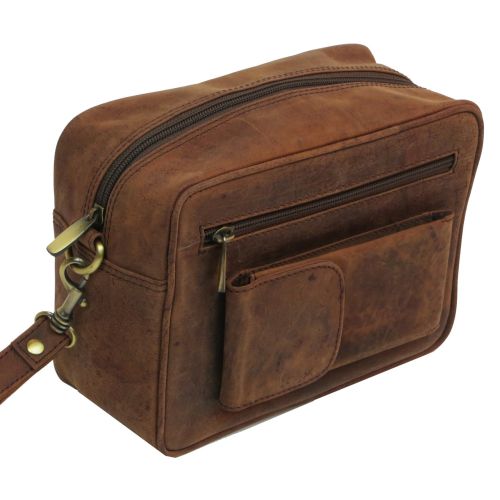 Сумка-борсетка кожаная ALWAYS WILD SR01CH Коричневый