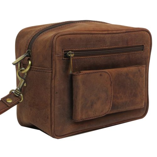 Сумка-борсетка кожаная ALWAYS WILD SR01CH Коричневый