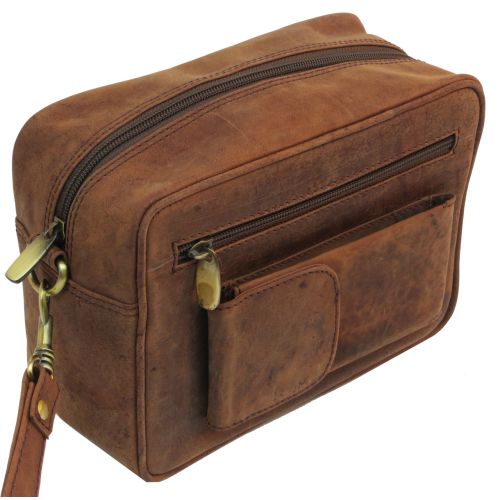 Сумка-борсетка кожаная ALWAYS WILD SR01CH Коричневый